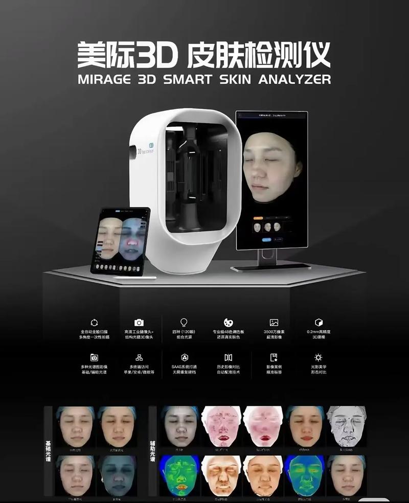 美際3D皮膚檢測儀 獨庫獨系，精準(zhǔn)探膚，開啟肌膚奧秘的專業(yè)鑰匙